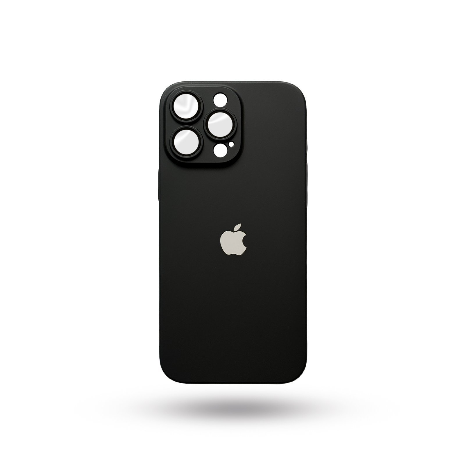 front-black-2.jpg Hard Premium PC Case with HD Clear Glass Camera Protector - Image 1