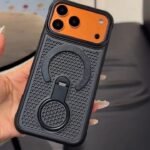 Premium Magnetic Stand Mesh Cooling Case for iPhone –IOS Cover