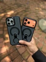 Premium Magnetic Stand Mesh Cooling Case for iPhone – Signature Zone - Image 3