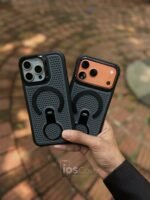 Premium Magnetic Stand Mesh Cooling Case for iPhone – - Image 5