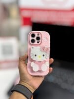 Cute 3D Hello Kitty Pink Silicone iPhone Case | Soft Shockproof Protective Cover with Camera Lens Protection - Image 7