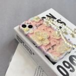 3D painting Aesthetic Cosmos Floral Case with Charm for iPhone - Image 3