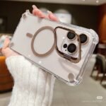 Luxury Anti-Yellow Transparent MagSafe Case with HD Camera Lens Protection - Image 11