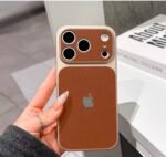 Luxury Leather Texture iPhone Case – Premium Matte Slim Protective Cover with Camera Guard - Image 3