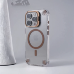 Luxury Anti-Yellow Transparent MagSafe Case with HD Camera Lens Protection