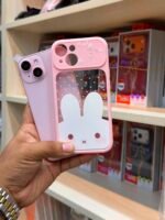 Cute Pink Bunny 3D Protective iPhone Case – Aesthetic Camera Protection Cover - Image 4