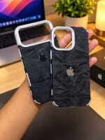 Premium Black Marble iPhone Case | Luxury Metallic Camera Frame Protective Cover | Stylish iPhone Case